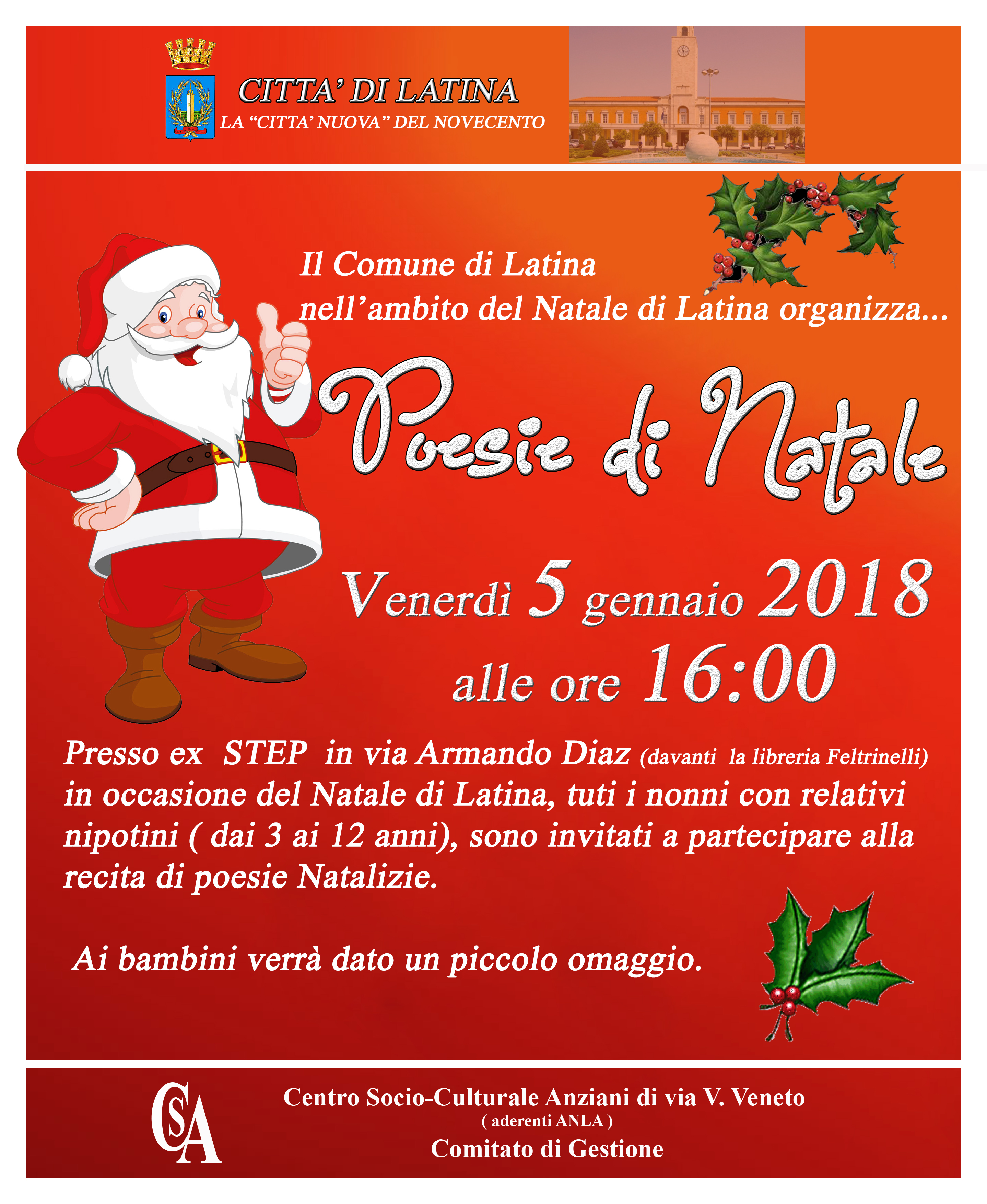 Poesie Di Natale Venete.Appuntamento Con La Poesia Centro Socio Culturale Anziani